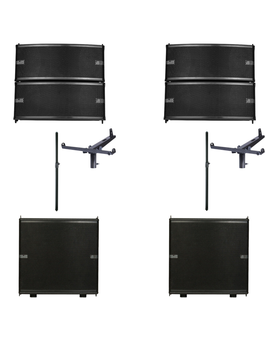 Kit DVA 2 Têtes + 2 Sub + Connexions